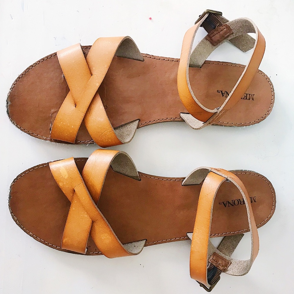 Merona tan leather sandals